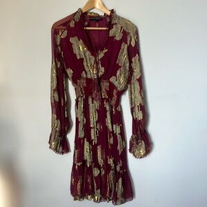 Hemant & Nandita red and green dress